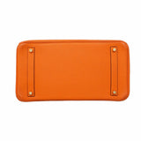 【5ia0546-h】エルメス ハンドバッグ バーキン35 トリヨンクレマンス オレンジ ゴールド金具 □I刻印【中古】レディース