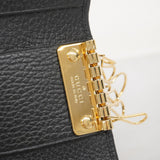 【5ia0655-h】グッチ キーケース GGマーモント 456118 レザー ブラック ゴールド金具【中古】レディース