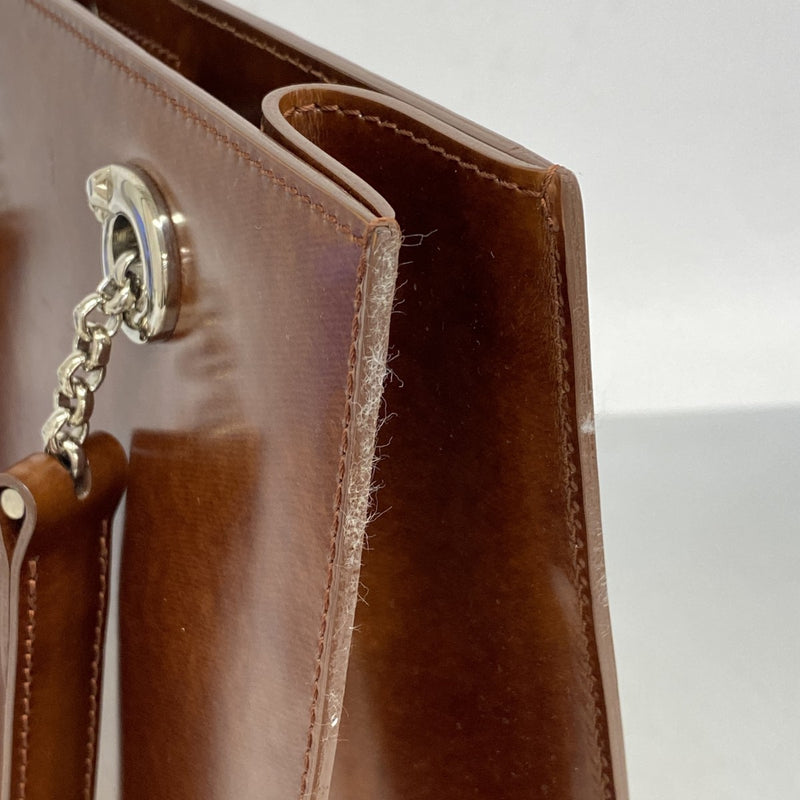 【5ia0742-h】カルティエ ショルダーバッグ パンテール レザー ブラウン シルバー金具【中古】レディース