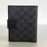 【5ia0746-h】グッチ 手帳カバー 74259 デニム ブラック シルバー金具【中古】レディース