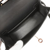 【5ia0789-e-g】エルメス ハンドバッグ ミニケリー ヴォーエプソン ブラック シルバー金具 B刻印【中古】レディース