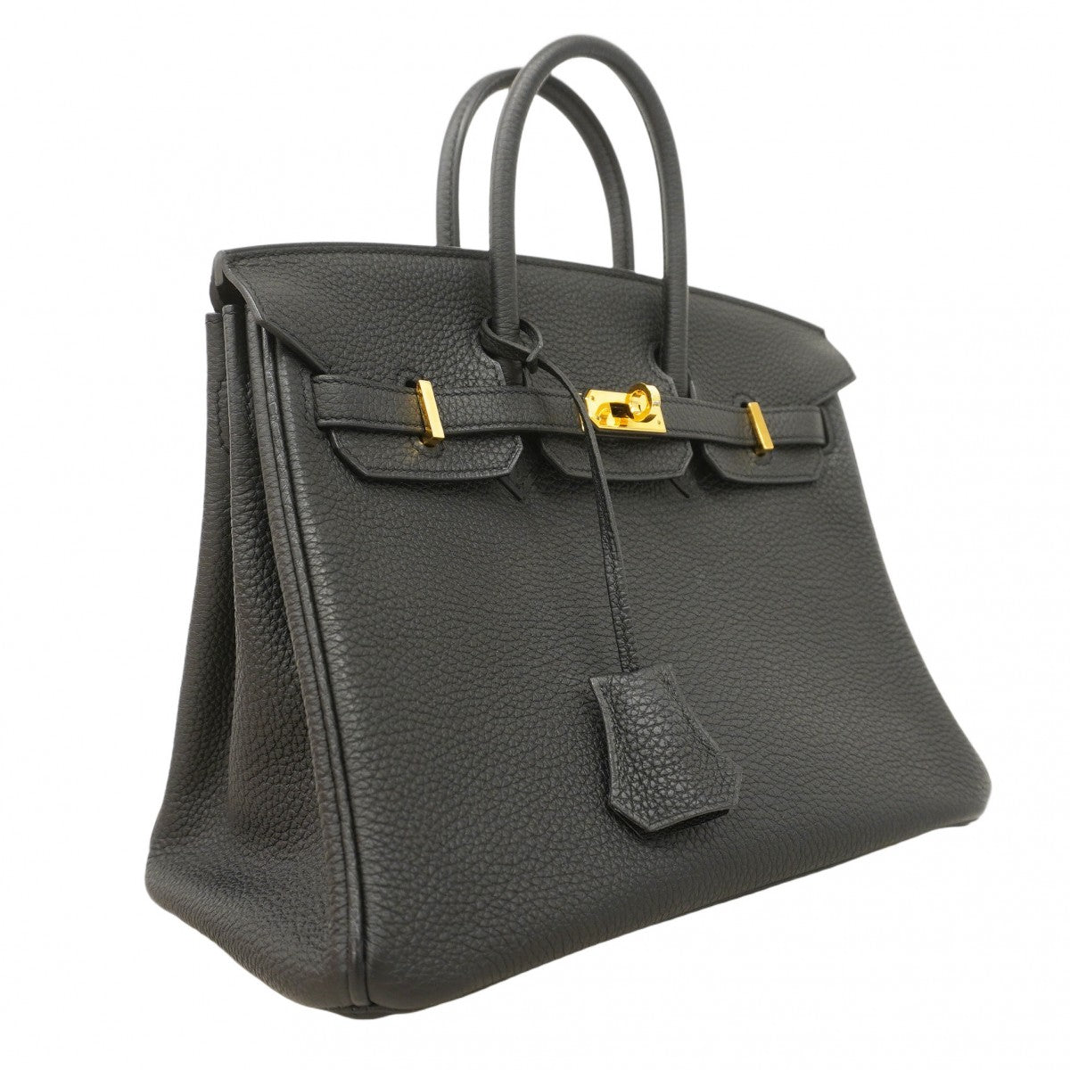 【5ia0791-g-h】エルメス ハンドバッグ バーキン25 トゴ ブラック ゴールド金具 Y刻印【中古】レディース