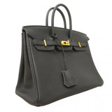 【5ia0791-g-h】エルメス ハンドバッグ バーキン25 トゴ ブラック ゴールド金具 Y刻印【中古】レディース