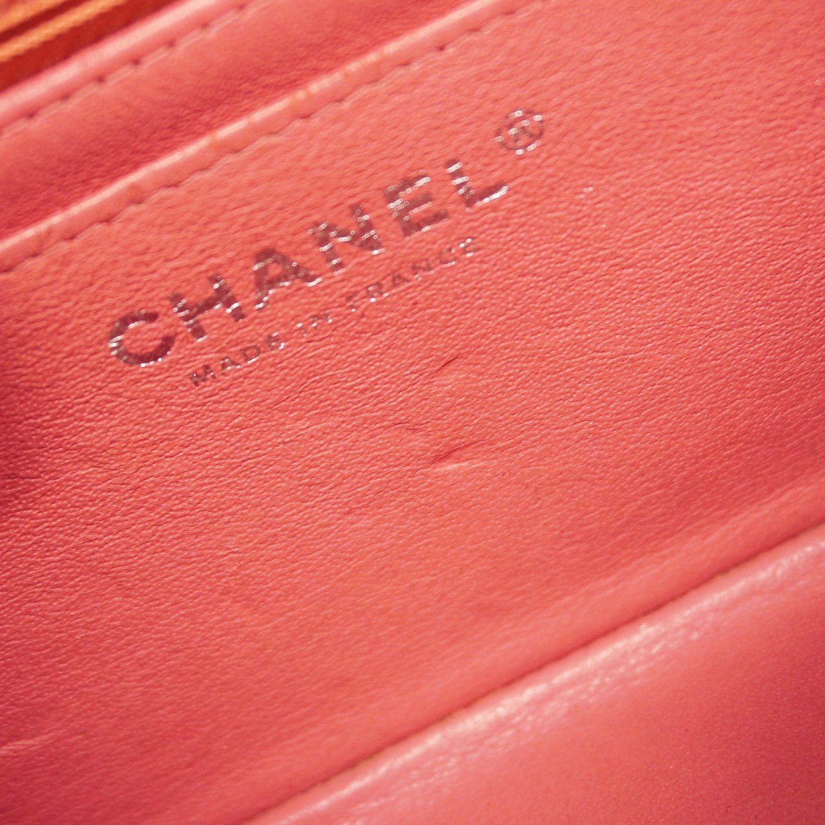 【5ia0801-h】シャネル ショルダーバッグ ミニマトラッセ チェーンショルダー ラムスキン ピンク シルバー金具【中古】レディース