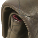 【5ia0835-h】シャネル ショルダーバッグ マトラッセ Wフラップ Wチェーン ラムスキン ブラック ゴールド金具【中古】レディース