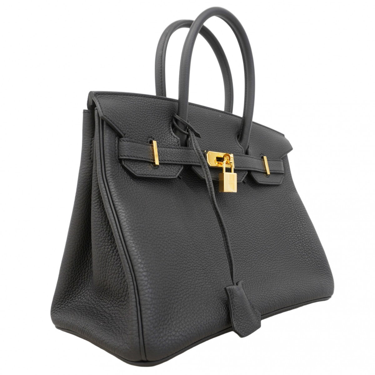 【5ia0947-g-h】エルメス ハンドバッグ バーキン30 トゴ ブラック ゴールド金具 B刻印【中古】レディース