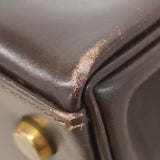 【5ia0948-h】エルメス ハンドバッグ ケリー28 ボックスカーフ ブラウン ゴールド金具 〇J刻印【中古】レディース