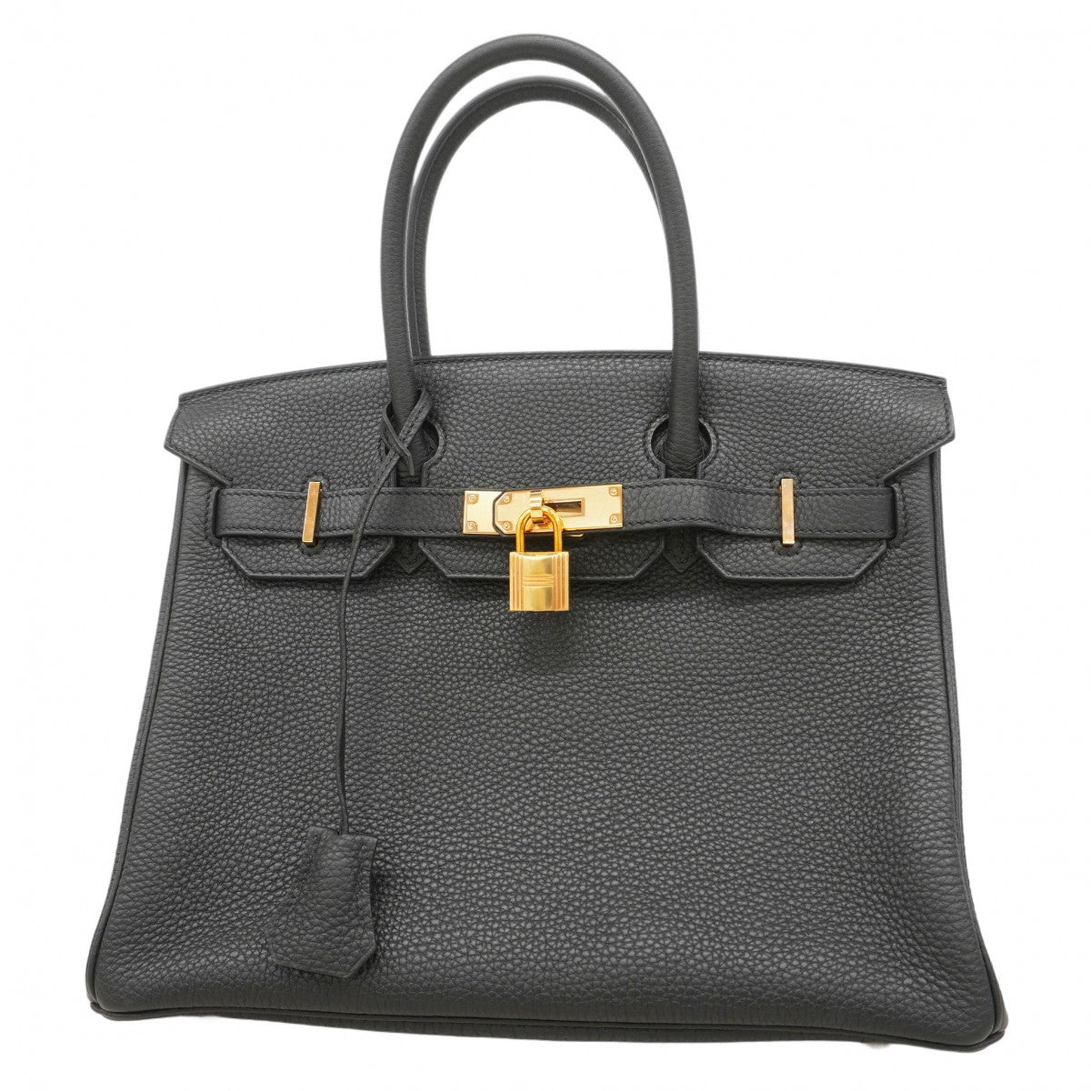 【5ia0949-g-h】エルメス ハンドバッグ バーキン30 トゴ ブラック ピンクゴールド金具 Y刻印【中古】レディース