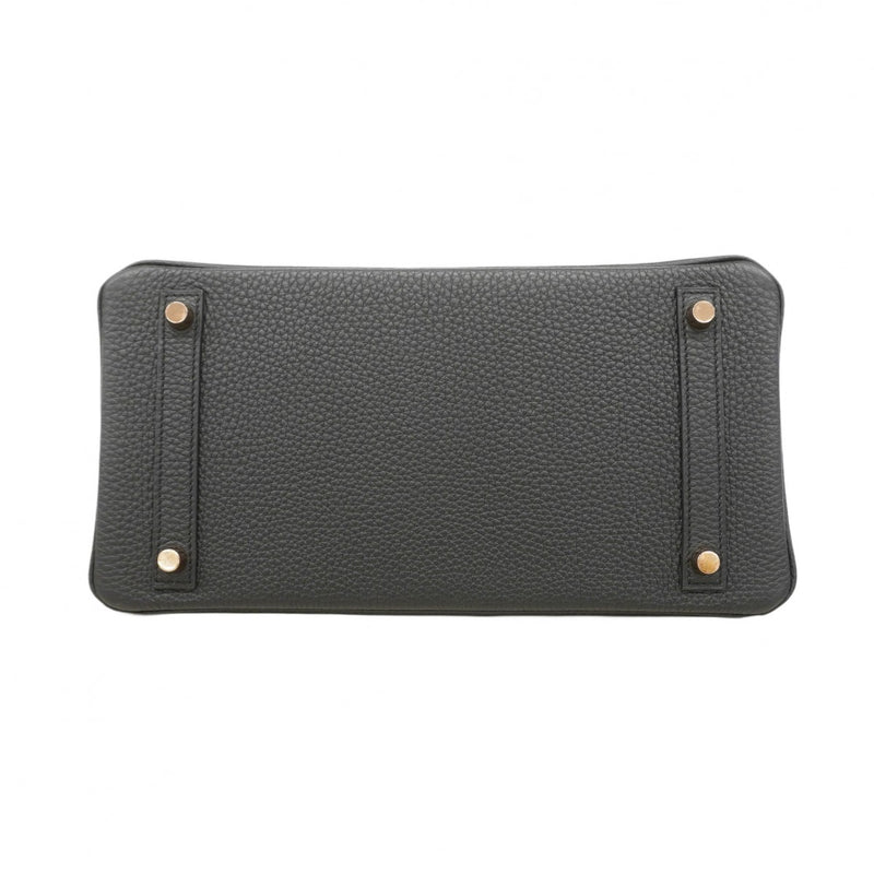 【5ia0949-g-h】エルメス ハンドバッグ バーキン30 トゴ ブラック ピンクゴールド金具 Y刻印【中古】レディース
