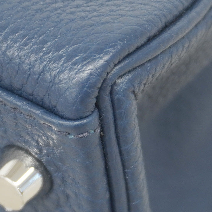 【5ia0950-h】エルメス ハンドバッグ ケリー28 トリヨンノビーヨ ブルーサフィール シルバー金具 Z刻印【中古】レディース