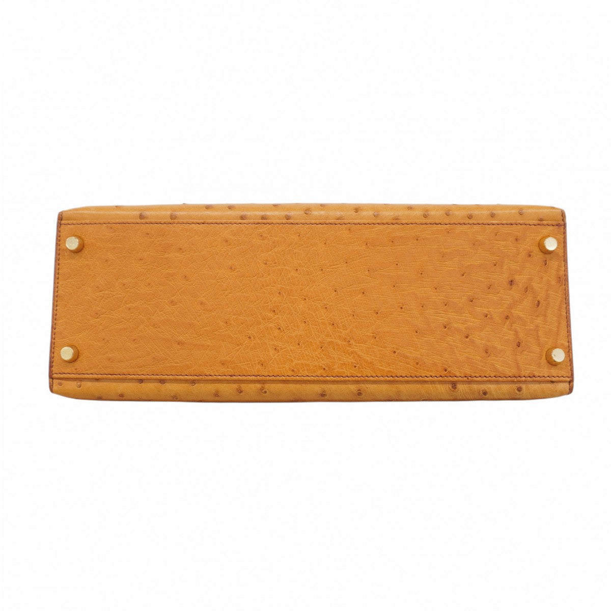 【5ia0952-h】エルメス ハンドバッグ ケリー32 オーストリッチ チェスナッツ ゴールド金具 □D刻印【中古】レディース