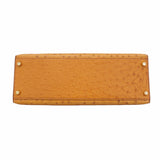 【5ia0952-h】エルメス ハンドバッグ ケリー32 オーストリッチ チェスナッツ ゴールド金具 □D刻印【中古】レディース