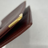 【5ib1271】カルティエ 長札入れ マスト レザー ボルドー ゴールド金具【中古】レディース