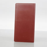 【5ib1271】カルティエ 長札入れ マスト レザー ボルドー ゴールド金具【中古】レディース