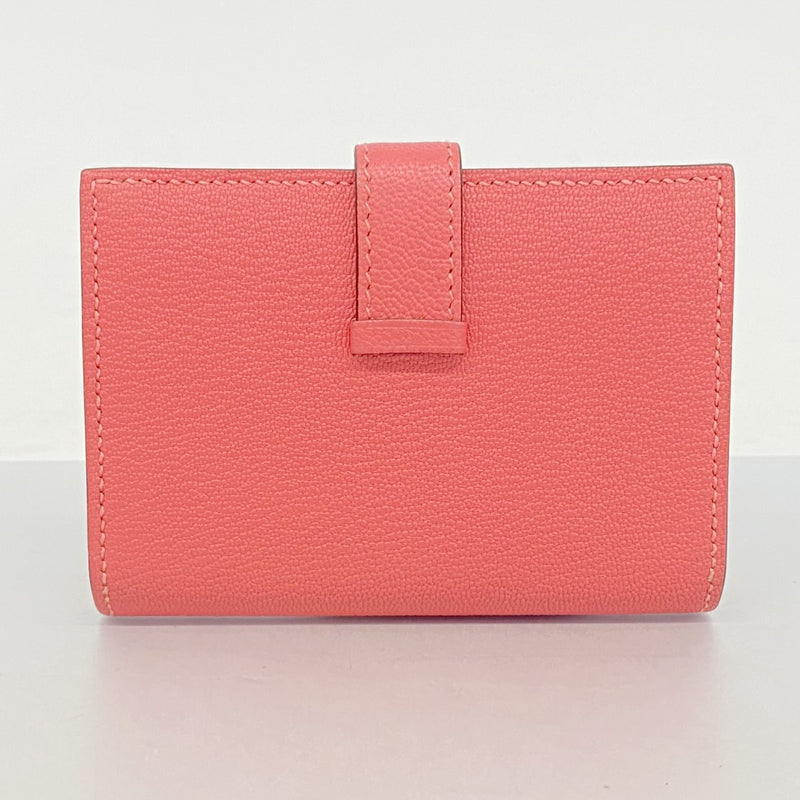 【5ib1337】エルメス カードケース ベアンカードケース シェーブル ローズアザレ ゴールド金具 D刻印【中古】レディース