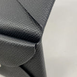 【5ib1338】エルメス カードケース カルヴィデュオ ヴォーエプソン ブラック シルバー金具 W刻印【中古】メンズ レディース ユニセックス