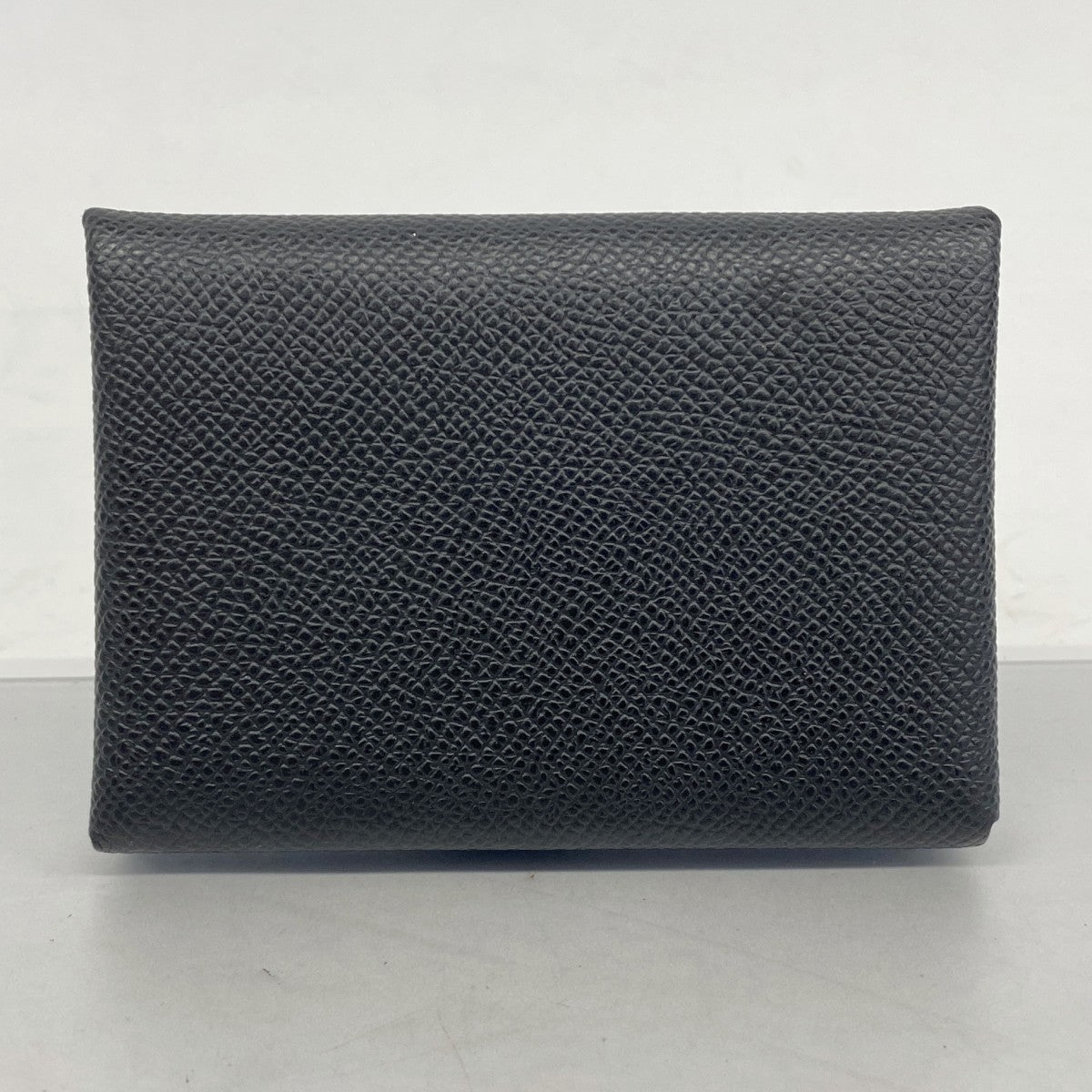 【5ib1338】エルメス カードケース カルヴィデュオ ヴォーエプソン ブラック シルバー金具 W刻印【中古】メンズ レディース ユニセックス