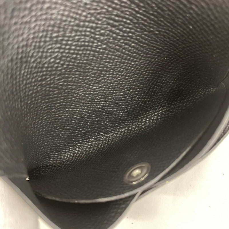 【5ib1338】エルメス カードケース カルヴィデュオ ヴォーエプソン ブラック シルバー金具 W刻印【中古】メンズ レディース ユニセックス