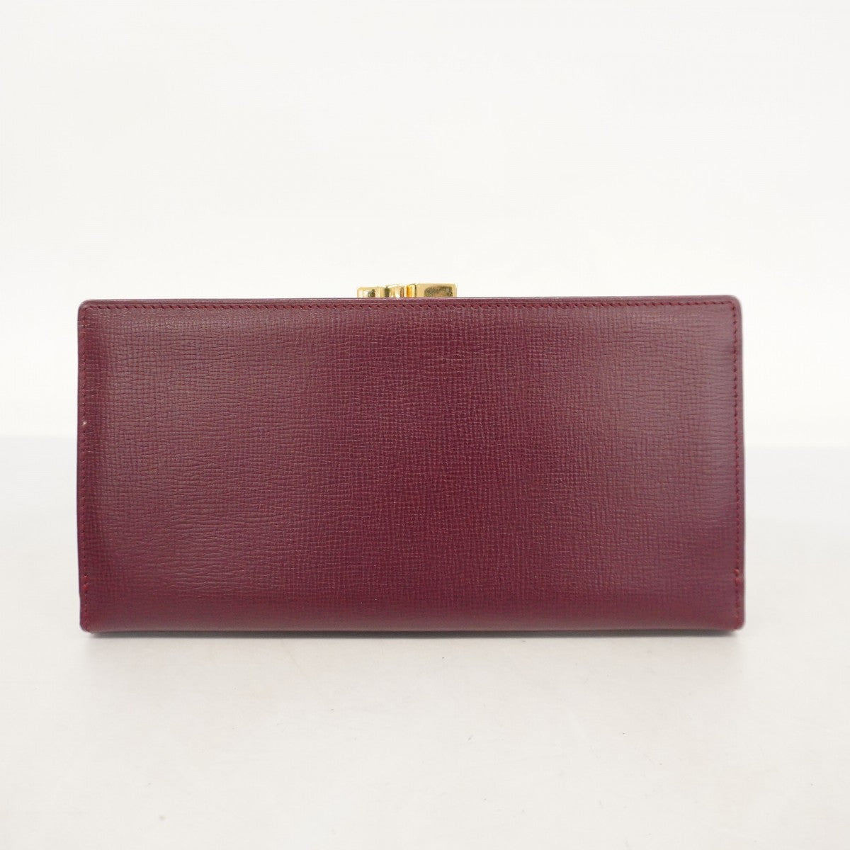 【5ib1404-h】カルティエ 長財布 マスト レザー ボルドー ゴールド金具【中古】レディース