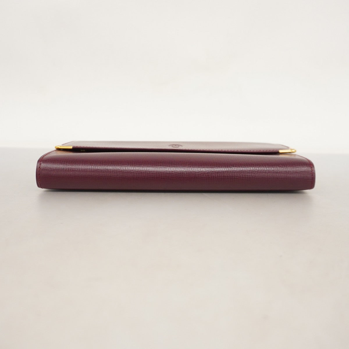 【5ib1404-h】カルティエ 長財布 マスト レザー ボルドー ゴールド金具【中古】レディース