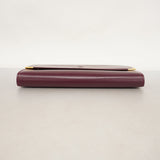 【5ib1404-h】カルティエ 長財布 マスト レザー ボルドー ゴールド金具【中古】レディース