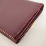 【5ib1404-h】カルティエ 長財布 マスト レザー ボルドー ゴールド金具【中古】レディース
