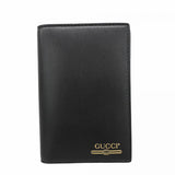 【5ib1528-h】グッチ パスポートケース 547608 レザー ブラック【中古】メンズ