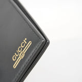 【5ib1528-h】グッチ パスポートケース 547608 レザー ブラック【中古】メンズ