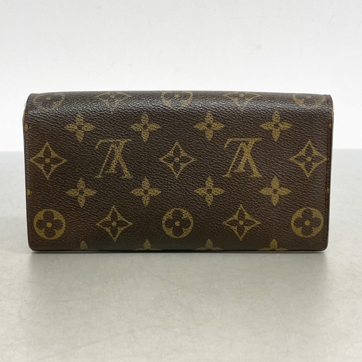 【外側美品】LOUISVUITTON ルイヴィトン　折財布　ブラウン　モノグラム ルイ ヴィトン Louis Vuitton 二つ折り財布 ポルトフォイユルー