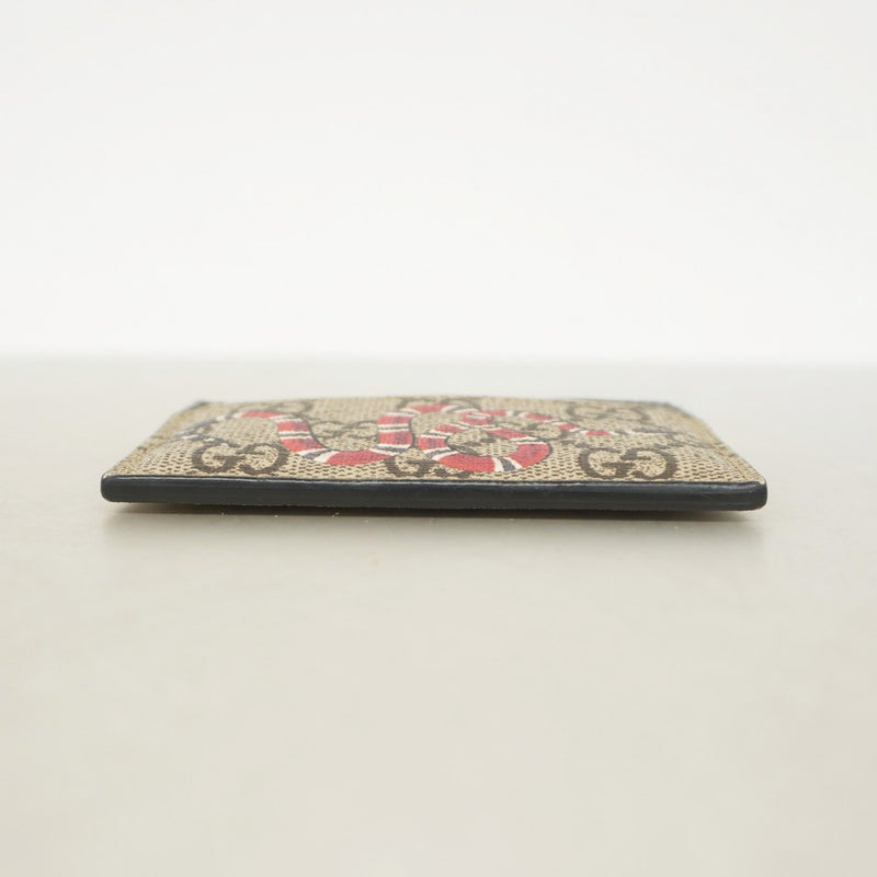 【5ib1896】グッチ カードケース GGスプリーム 451277 レザー ブラウン【中古】メンズ