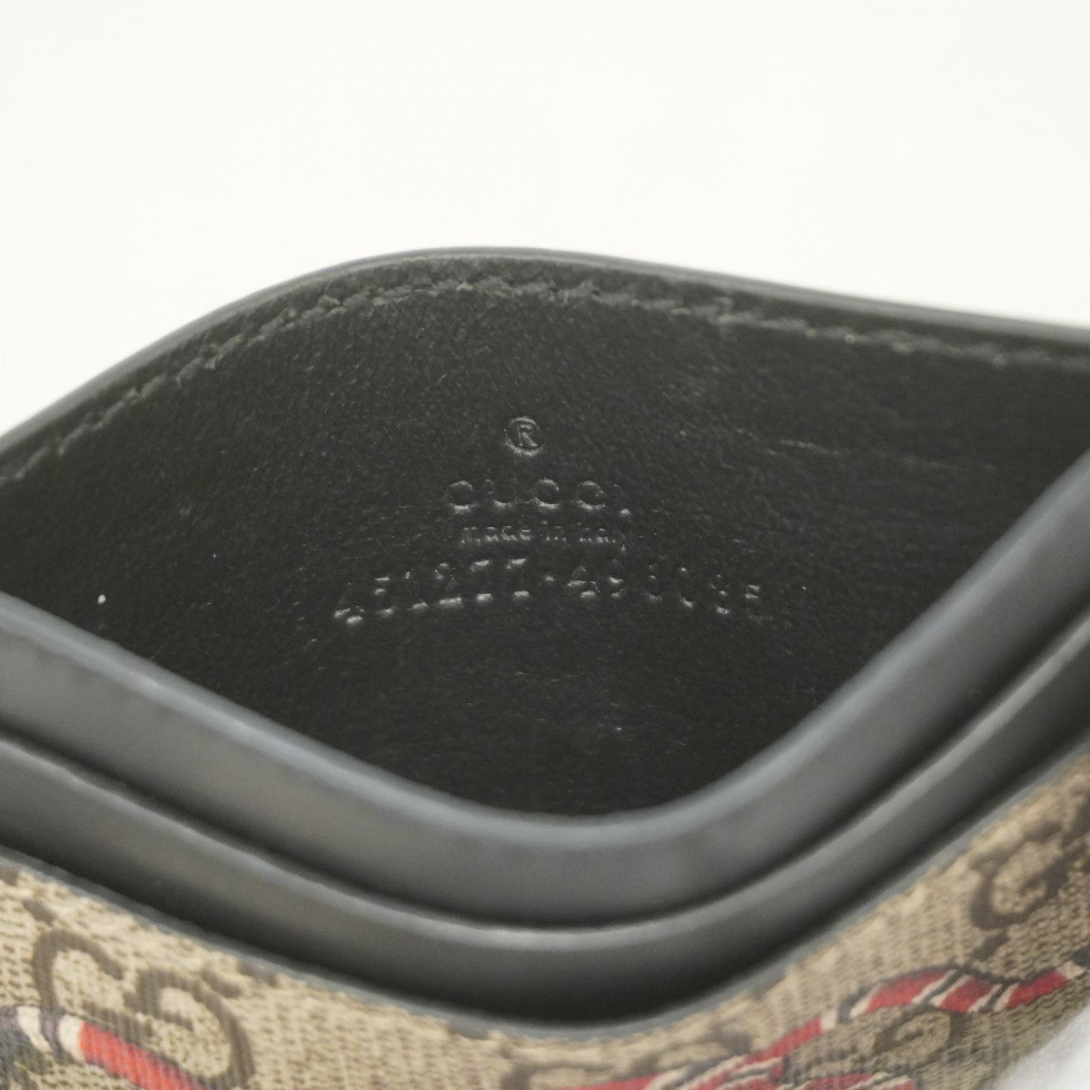 【5ib1896】グッチ カードケース GGスプリーム 451277 レザー ブラウン【中古】メンズ