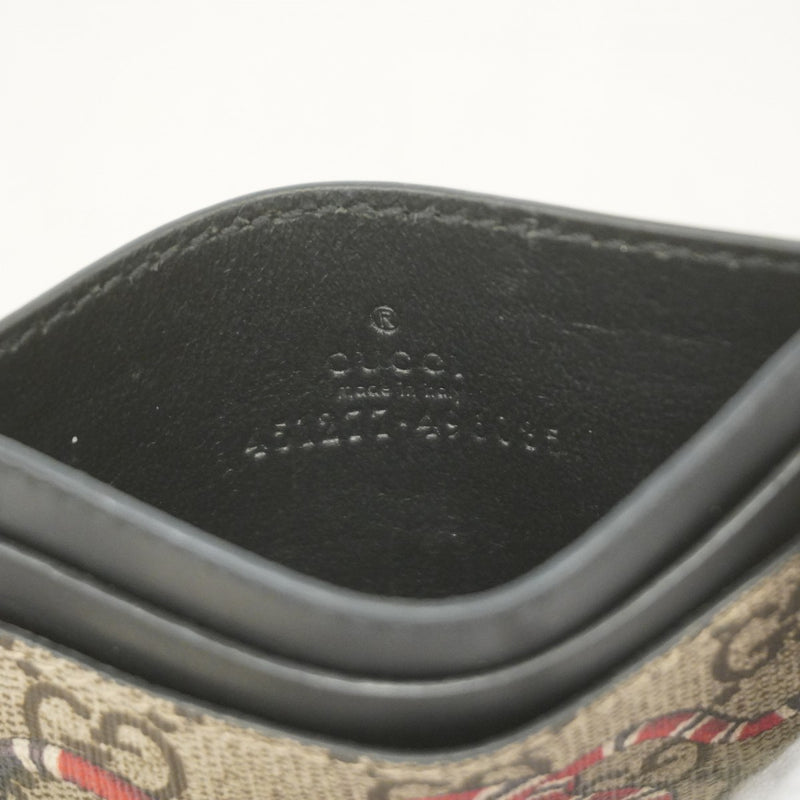 【5ib1896】グッチ カードケース GGスプリーム 451277 レザー ブラウン【中古】メンズ