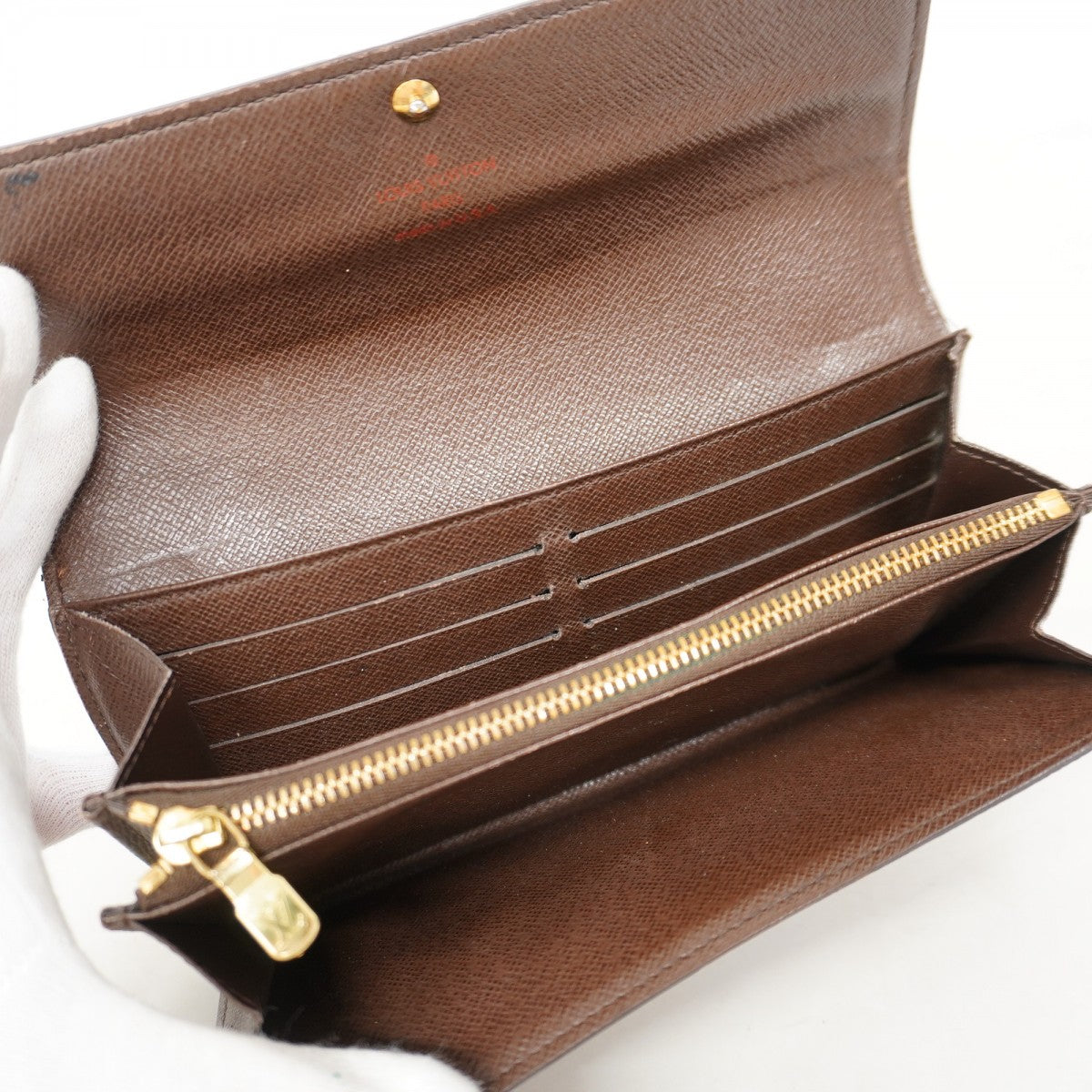 5ib1921】ルイヴィトン 長財布 ダミエ ポルトフォイユ サラ