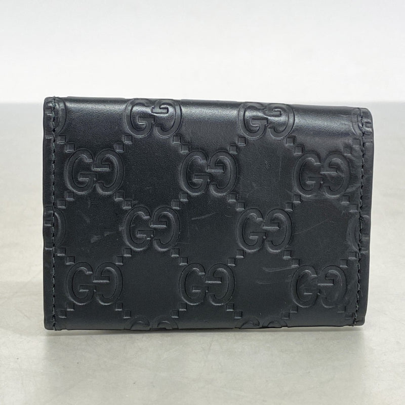 【5ib1949】グッチ キーケース グッチシマ 779824 レザー ブラック シルバー金具【中古】メンズ レディース ユニセックス