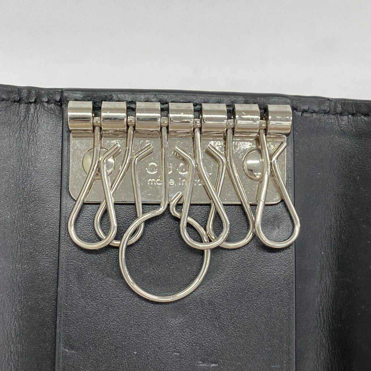 【5ib1949】グッチ キーケース グッチシマ 779824 レザー ブラック シルバー金具【中古】メンズ レディース ユニセックス