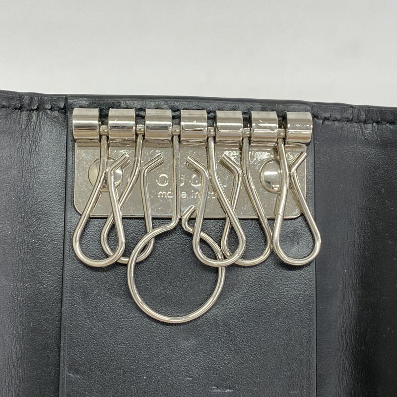 【5ib1949】グッチ キーケース グッチシマ 779824 レザー ブラック シルバー金具【中古】メンズ レディース ユニセックス