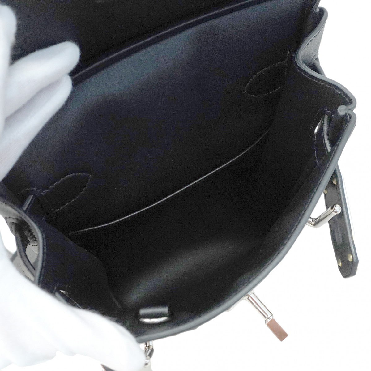 【5ib1966】エルメス ボディバッグ ケリーアッカドPM スイフト キャンバス ブラック シルバー金具 W刻印【中古】メンズ レディース ユニセックス
