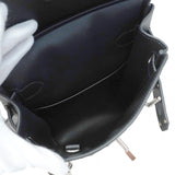 【5ib1966】エルメス ボディバッグ ケリーアッカドPM スイフト キャンバス ブラック シルバー金具 W刻印【中古】メンズ レディース ユニセックス