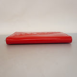 【5ib1995】サルヴァトーレフェラガモ 長財布 レザー レッド シルバー金具【中古】レディース