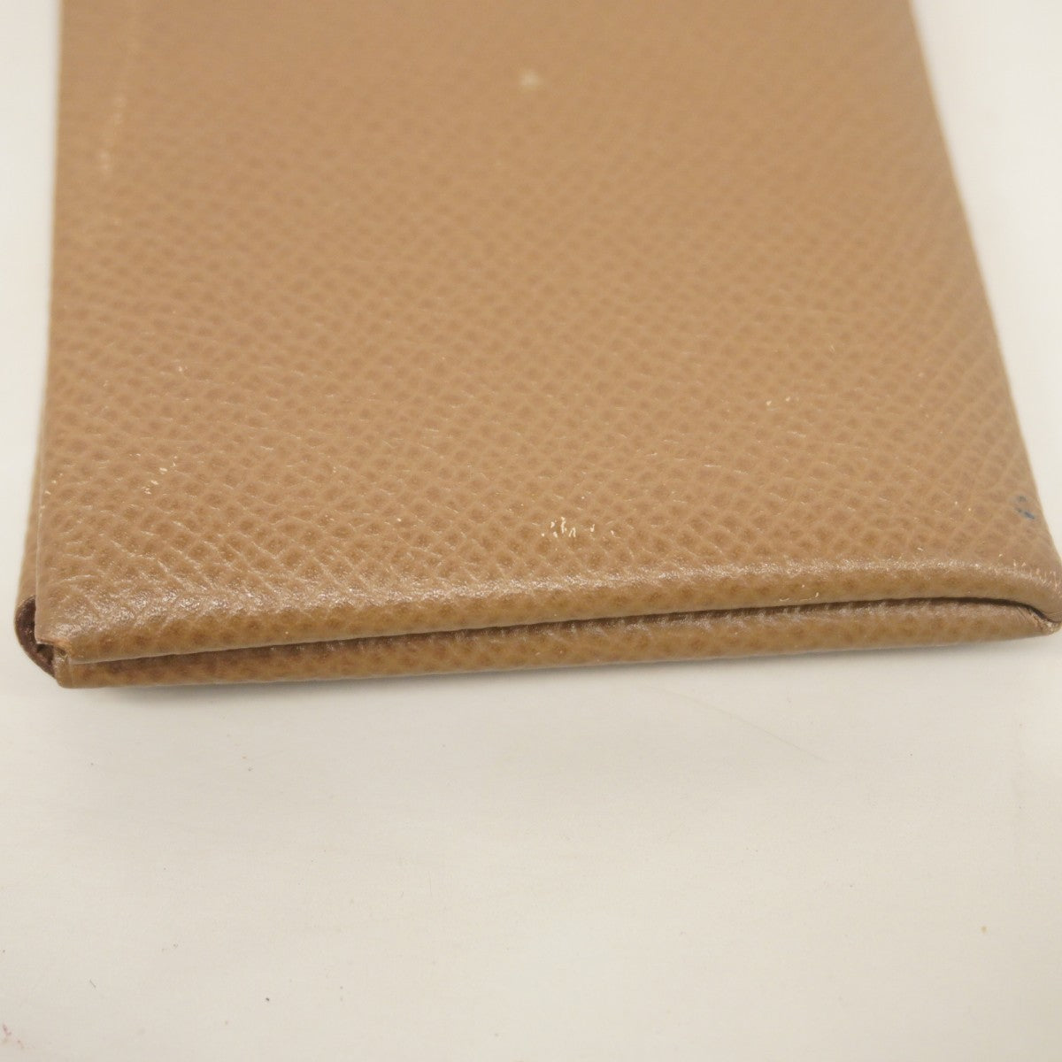 【5ib1996】エルメス 名刺入れ カルヴィ ヴォーエプソン エトゥープ シルバー金具 C刻印【中古】メンズ レディース ユニセックス