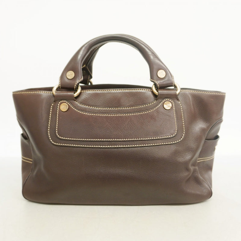 【5ib2146-h】セリーヌ ハンドバッグ ブギーバッグ レザー ブラウン シルバー金具【中古】レディース