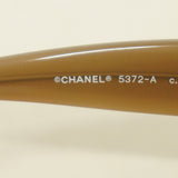 【5ib2148-h】シャネル サングラス 5372-A プラスチック ライトブラウン シルバー金具【中古】レディース