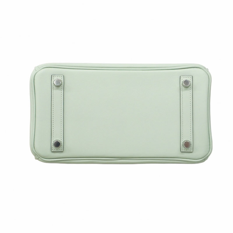 【5ib2209-e-g】エルメス ハンドバッグ バーキン25 スイフト ヴェールペパーミント シルバー金具 K刻印【中古】レディース