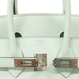 【5ib2209-e-g】エルメス ハンドバッグ バーキン25 スイフト ヴェールペパーミント シルバー金具 K刻印【中古】レディース