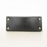 【5ib2214-h】サルヴァトーレフェラガモ ハンドバッグ ヴァラ レザー ブラック ゴールド金具【中古】レディース