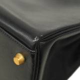 【5ib2255】エルメス ハンドバッグ ケリー32 ボックスカーフ ブラック ゴールド金具 □B刻印【中古】レディース