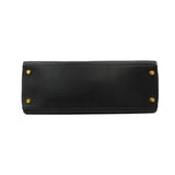 【5ib2255】エルメス ハンドバッグ ケリー32 ボックスカーフ ブラック ゴールド金具 □B刻印【中古】レディース