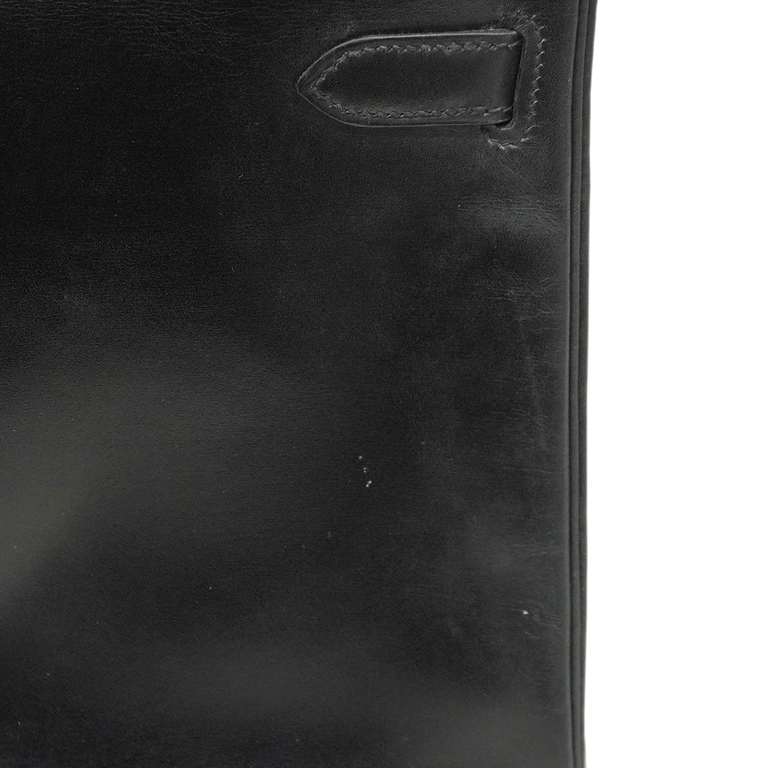 【5ib2255】エルメス ハンドバッグ ケリー32 ボックスカーフ ブラック ゴールド金具 □B刻印【中古】レディース