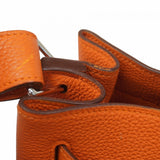 【5ib2508-e】エルメス ショルダーバッグ ソーケリー22 トゴ オレンジ シルバー金具 □L刻印【中古】レディース