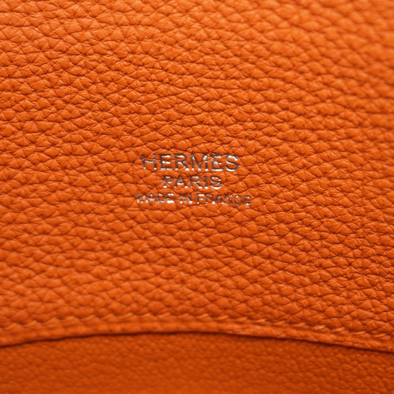 【5ib2508-e】エルメス ショルダーバッグ ソーケリー22 トゴ オレンジ シルバー金具 □L刻印【中古】レディース